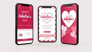 Videohive Happy Valentine Instagram Story Video Displays template preview