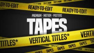 Videohive Vertical Motion Tape Titles Titles template preview