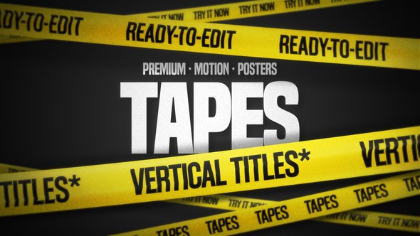 Videohive Vertical Motion Tape Titles Titles template preview