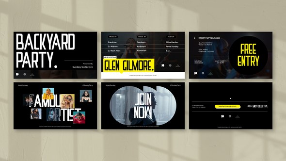 Videohive Simple Modern Music Party Openers template preview