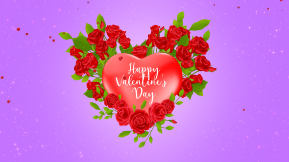 Videohive Valentine Rose Reveal Logo Stings template preview