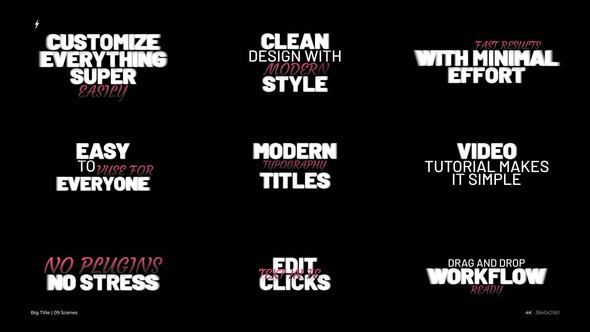 Videohive Big Titles 1.0 | After Effects 57684083 Titles template preview