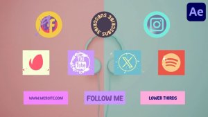 Videohive Social Media Lower Thirds for After Effects 51581484 Elements template preview
