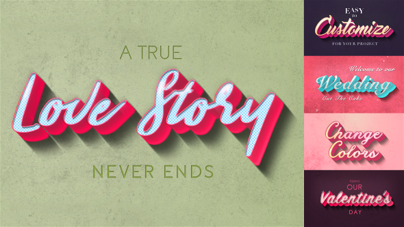 Videohive Romantic Motion Titles Openers template preview
