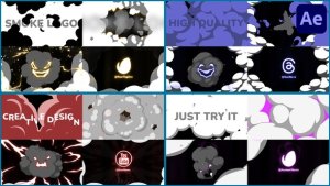 Videohive Smoke Face Logo Pack | After Effects Logo Stings template preview