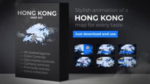 Videohive Hong Kong Animated Map - Hong Kong Region of the Peoples Republic of China 24304594 Logo Stings template preview