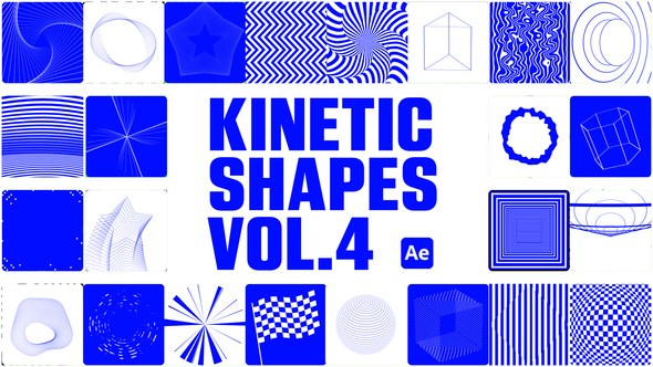 Videohive Kinetic Shapes 4 Elements template preview