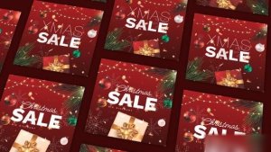 Videohive Christmas Instagram Post Openers template preview