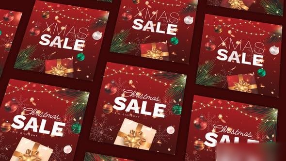 Videohive Christmas Instagram Post Openers template preview