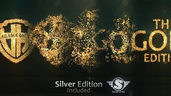 Videohive Glitter Gold Particles Logo Logo Stings template preview