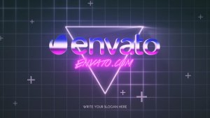 Videohive 80s Retro Logo Reveal Logo Stings template preview