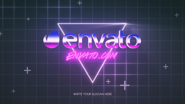 Videohive 80s Retro Logo Reveal Logo Stings template preview