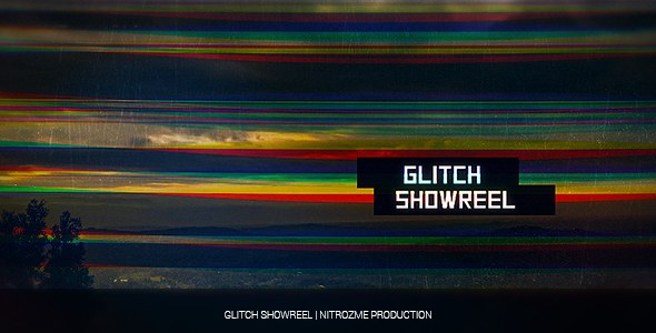 Videohive Glitch Showreel Video Displays template preview