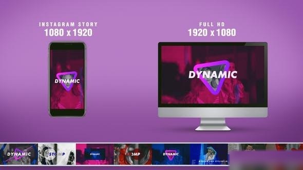 Videohive Modern Dynamic Stomp Logo | Instagram Story Size Included Openers template preview