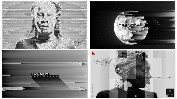 Grid Broadcast Pack Video Displays template preview