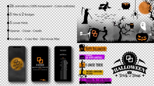 Videohive Halloween Complete Kit Elements template preview