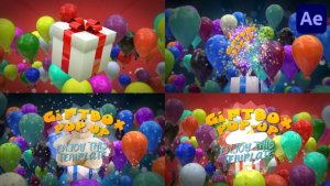 Videohive Gift Box Pop Up for After Effects 55733636 Openers template preview