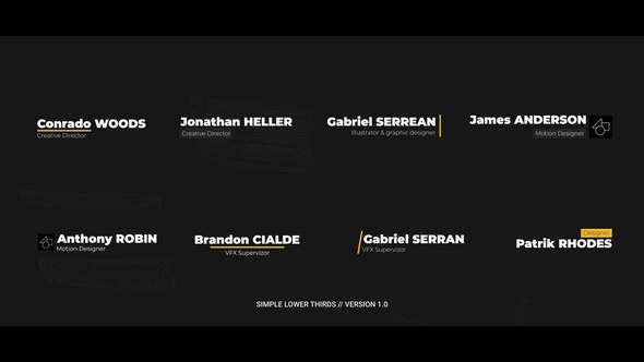 Videohive Simple Lower Thirds | AE 50727453 Titles template preview