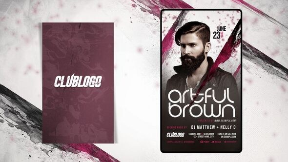 Videohive Animated Nightclub Flyer Template 59486079 Video Displays template preview