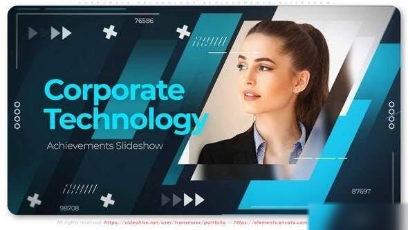 Videohive Corporate Technology Achievements. Slideshow Openers template preview