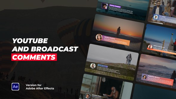 Videohive Youtube and Broadcast Comments Broadcast-packages template preview
