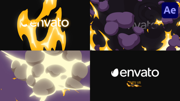 Videohive Cartoon Explosion Logo Opener for After Effects 50725950 Logo Stings template preview