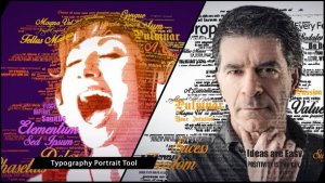3D Typography Portrait Tool Video Displays template preview