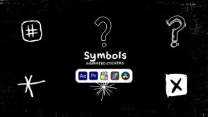 Videohive Symbols Animated Stickers Elements template preview