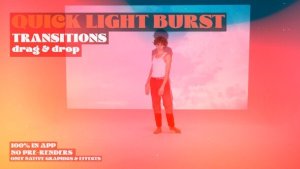 Quick Light Burst Transitions: Explosive Light Bursts with Rapid Cut Premiere Pro template preview