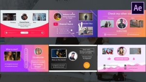 YouTube End Screens | After Effects Video Displays template preview