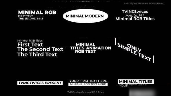 Videohive Minimal RGB Titles 0.0 | AE Titles template preview