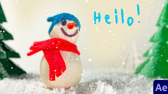 Videohive Christmas Snowman Broadcast-packages template preview