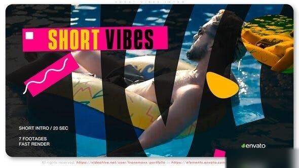 Videohive Short Vibes Intro Openers template preview