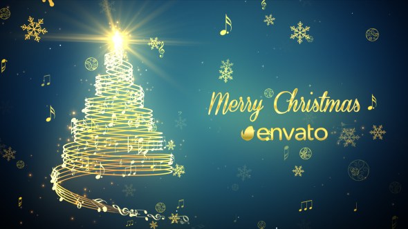 Musical Christmas Video Displays template preview