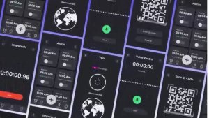 Videohive Dark theme mobile UI Elements template preview