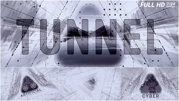 Videohive Tunnel Video Displays template preview