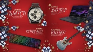Merry Christmas Sale V81 Video Displays template preview