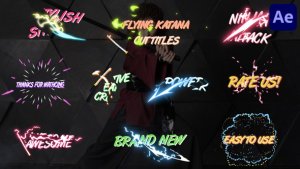 Videohive Flying Katana Cut Titles for After Effects Titles template preview