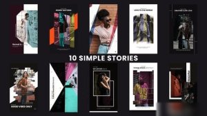 Videohive Simple Instagram Stories Openers template preview