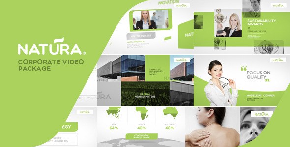 Videohive Natura - Corporate Video Package Video Displays template preview