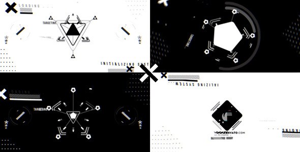 The X Logo Reveal Video Displays template preview