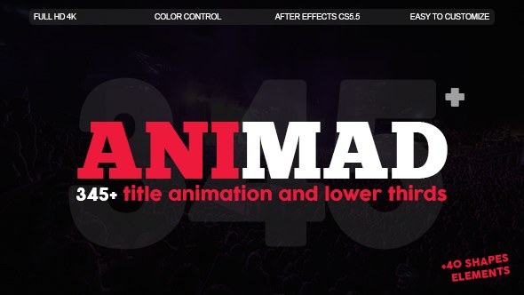 AniMad | 345+ Titles and Lower Thirds Video Displays template preview