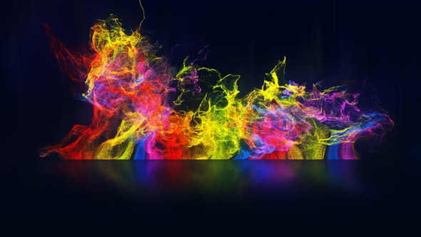 Videohive Rainbow Particles Logo Reveal Logo Stings template preview
