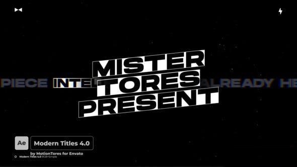 Videohive Modern Titles 4.0  AE Titles template preview
