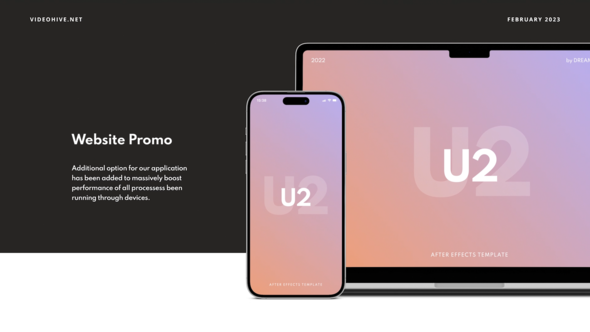 Videohive U2 - Website Promo Product Promo template preview