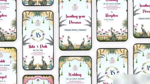 Videohive Indian Wedding Invitation Instagram Story Elements template preview