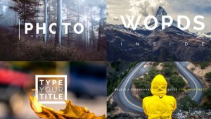 Title Inside Photo Video Displays template preview