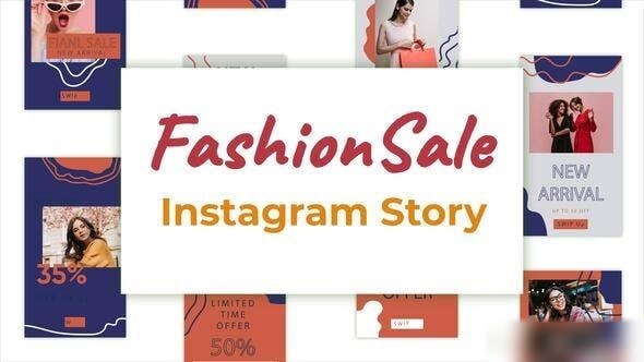 Videohive Fashion Sale Instagram Story Pack Video Displays template preview