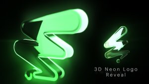 Videohive Fast 3D Neon Logo Reveal Logo Stings template preview