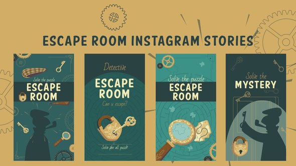 Videohive Escape room instagram stories Video Displays template preview